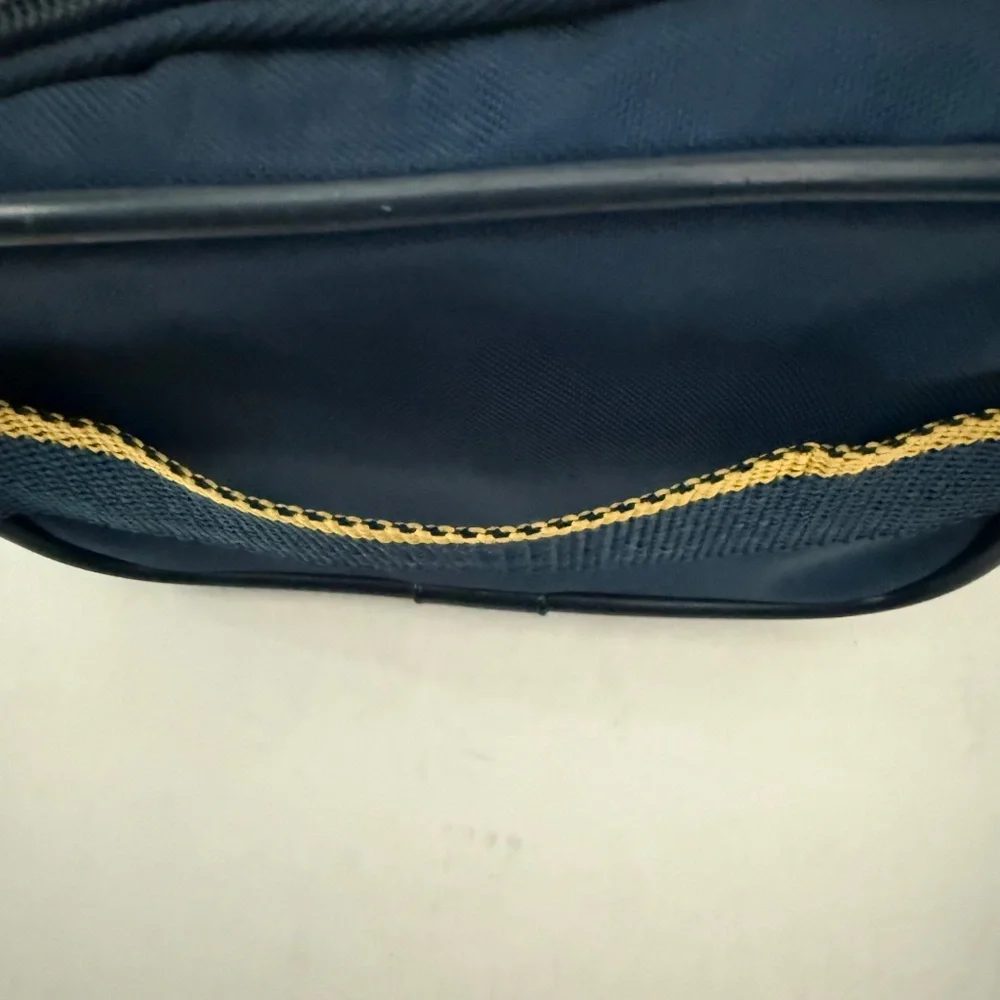 Vintage Emilio Pucci 1970's Nylon Cosmetic Toiletry‎ Travel Bag Blue Yellow
